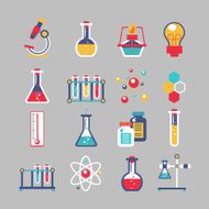Chemistry icons set N7