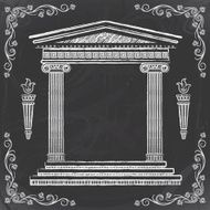 Chalkboard Greek Temple