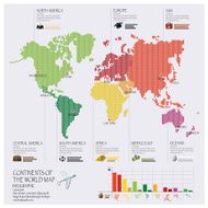 Dot Continent Of The World Map Infographic