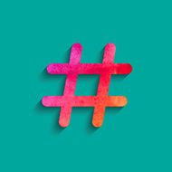 Social network hashtag icon