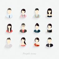 People icons Flat icons collection N3