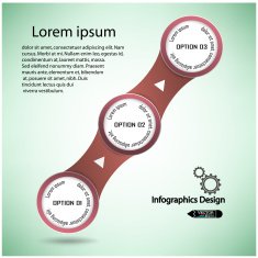 Concept of colorful chain banners template N2