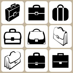 briefcase icons set