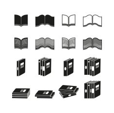 Book icons set N11