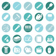 Vector Set of Art Icons N22