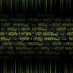 Abstract chemical formula dark background