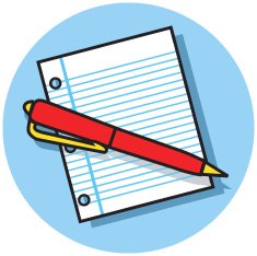 pen and notepaper icon