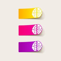 realistic design element brain N66