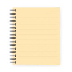 Brown notebook with dotted lines can shred vector illustration