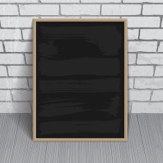 Black Chalkboard With Wooden Frame N5