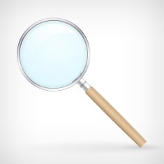 Detailed vector icon magnifying glass