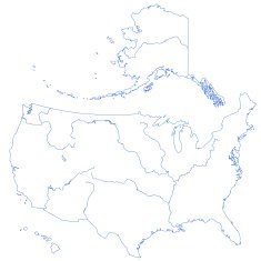 Contour map of USA N2