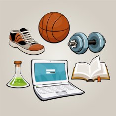 Sports and educational student set