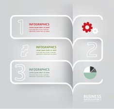 info graphic line template Modern Design