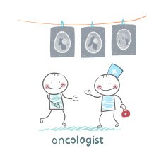 oncologist shows the x-ray images N2