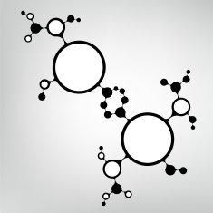 2d DNA molecule structure vector background N6