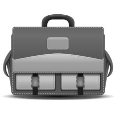 School bag on white background N2