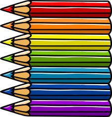 Set of colored pencils isolated N2