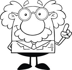 Black and White Professor With An Idea N2