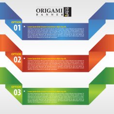 Abstract origami banner N4