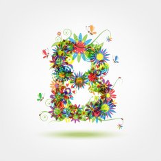 Floral letter for your design N22