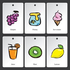 Food illustration vocabulary card N3