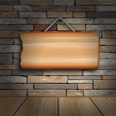 Blackboard on brick wall N2