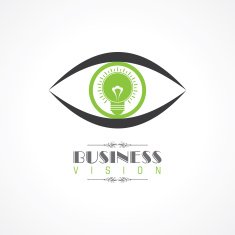 vision and idea concept- eye with light bulb symbol N2