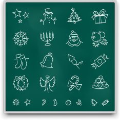 Chalkboard christmas icons