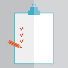 Forms with pencil and Checklist Flat style vector