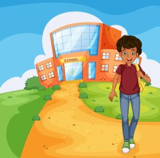 man going home from school N2