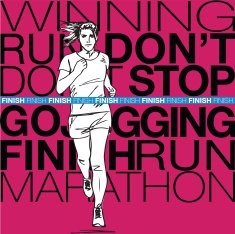 Female runner sketch illustration N8
