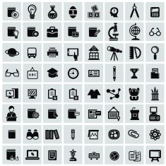 Education icon set vector N7