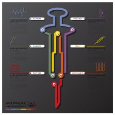 Medical And Health Connection Timeline Business Infographic