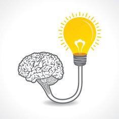 new idea concept or bulb connect to the brain N2