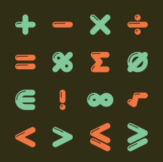 Mathematics Icons - Color Series Free Image Download