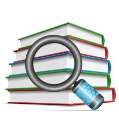 Magnifying glass on book N2