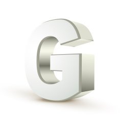 3d alphabet silver G N2