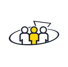 Marketing team work abstract sign N3
