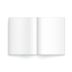 Blank opened magazine