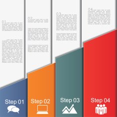 Infographic report template with text and icons N2