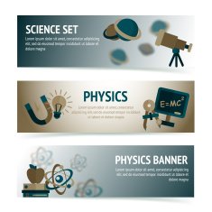 Physics science banners