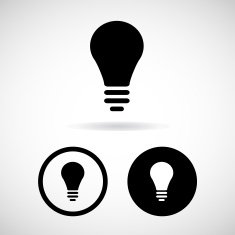Vector lamp icon and sign Illustration EPS10 N12