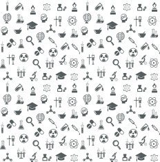 Science and technology seamless vector background
