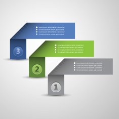 Paper Ribbons Infographics Design N5