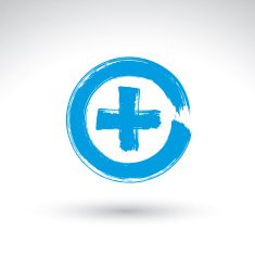 Hand drawn validation icon scanned and vectorized brush drawing