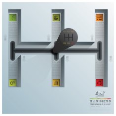 Business Infographic With Gear Car System