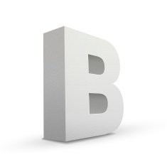 white letter B N2