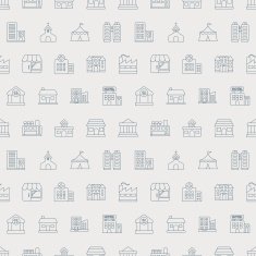 Building line icon pattern set N4