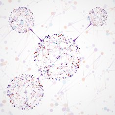 Abstract molecular structure network connection N3